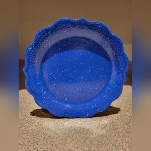 Pioneer Woman Juliette Cobalt Speckled Dinner Plates Melamine 10.7"